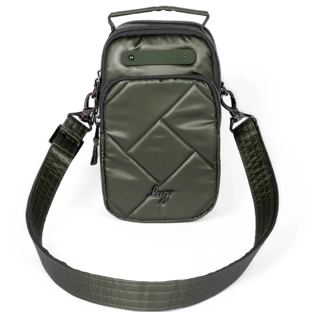 lug Olive Quilted Mini Crossbody Phone Bag